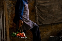 Man with vegetables